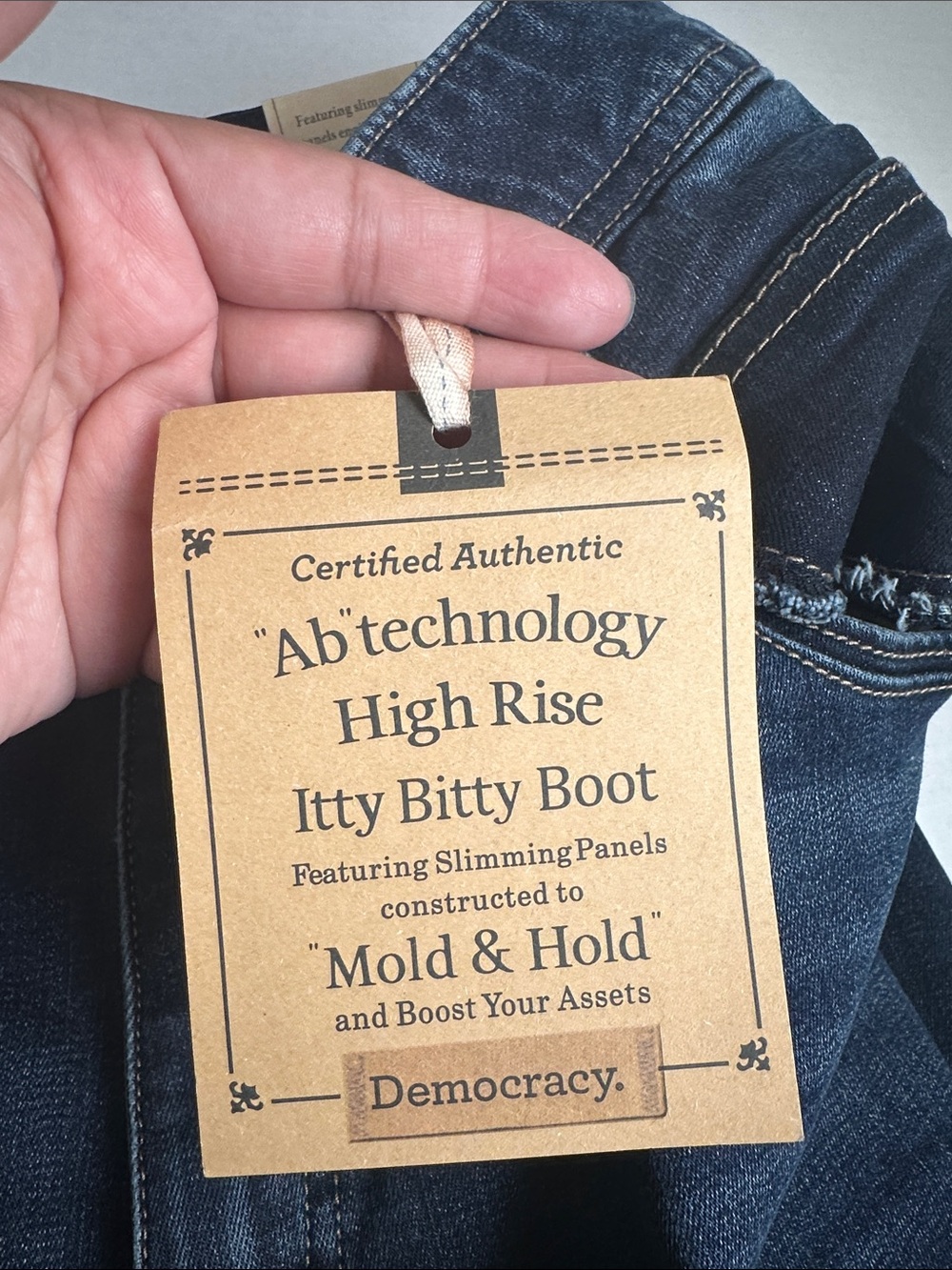NEW Democracy Ab Technology Jeans High Rise Itty Bitty Boot Cut Denim Size 16 - Picture 8 of 11